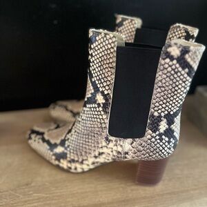 Jcrew snakeskin leather booties